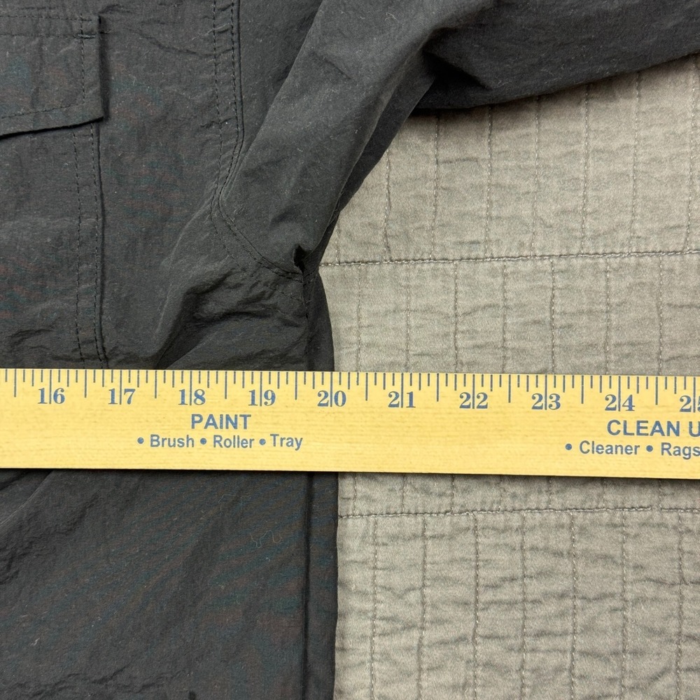 Nylon Snap Front Utility Chore Shirt Jacket Men Small Black Gorpcore Techwear - Picture 8 of 11